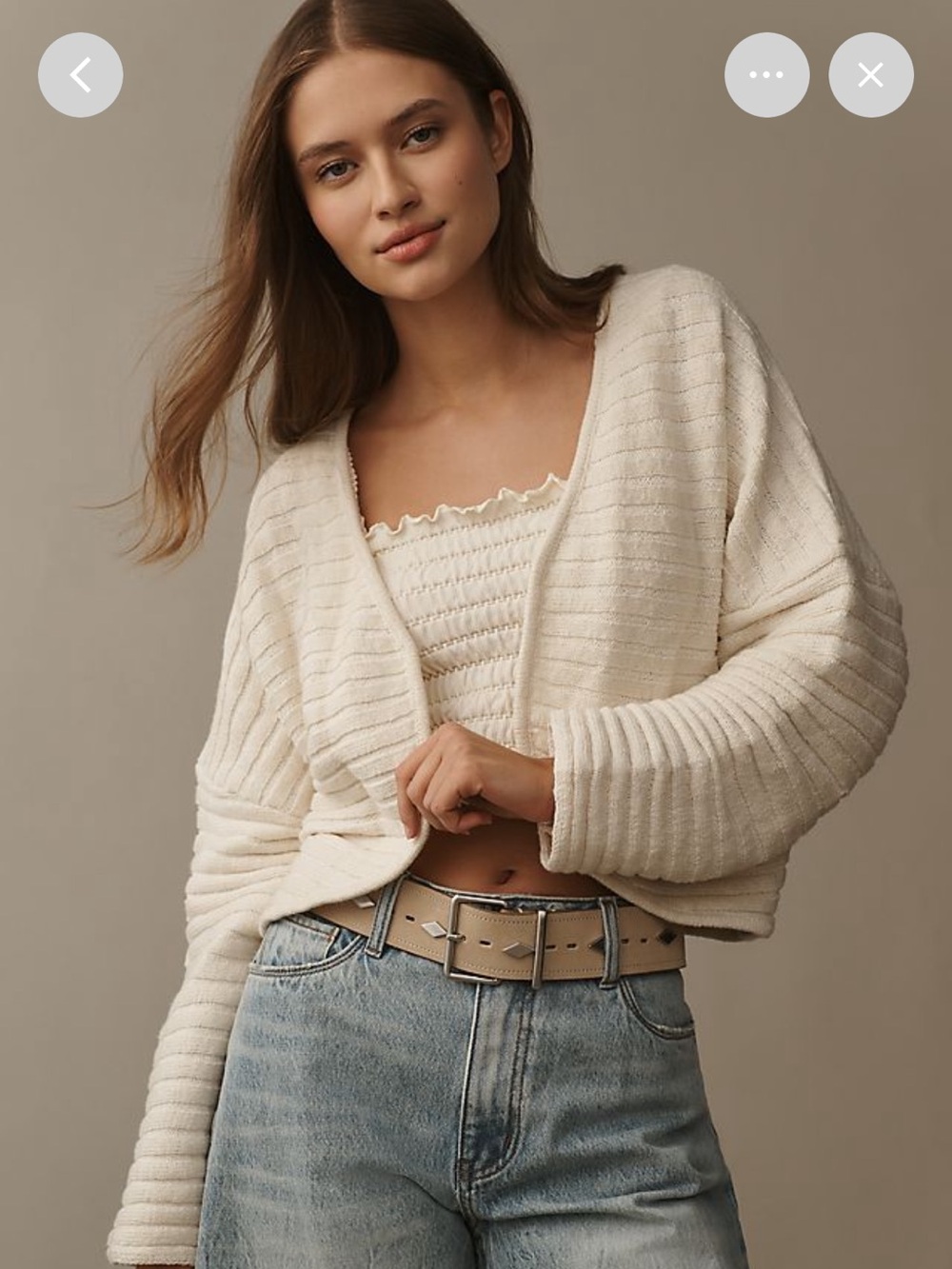 Anthropologie Ribbed Shrug Sweater
